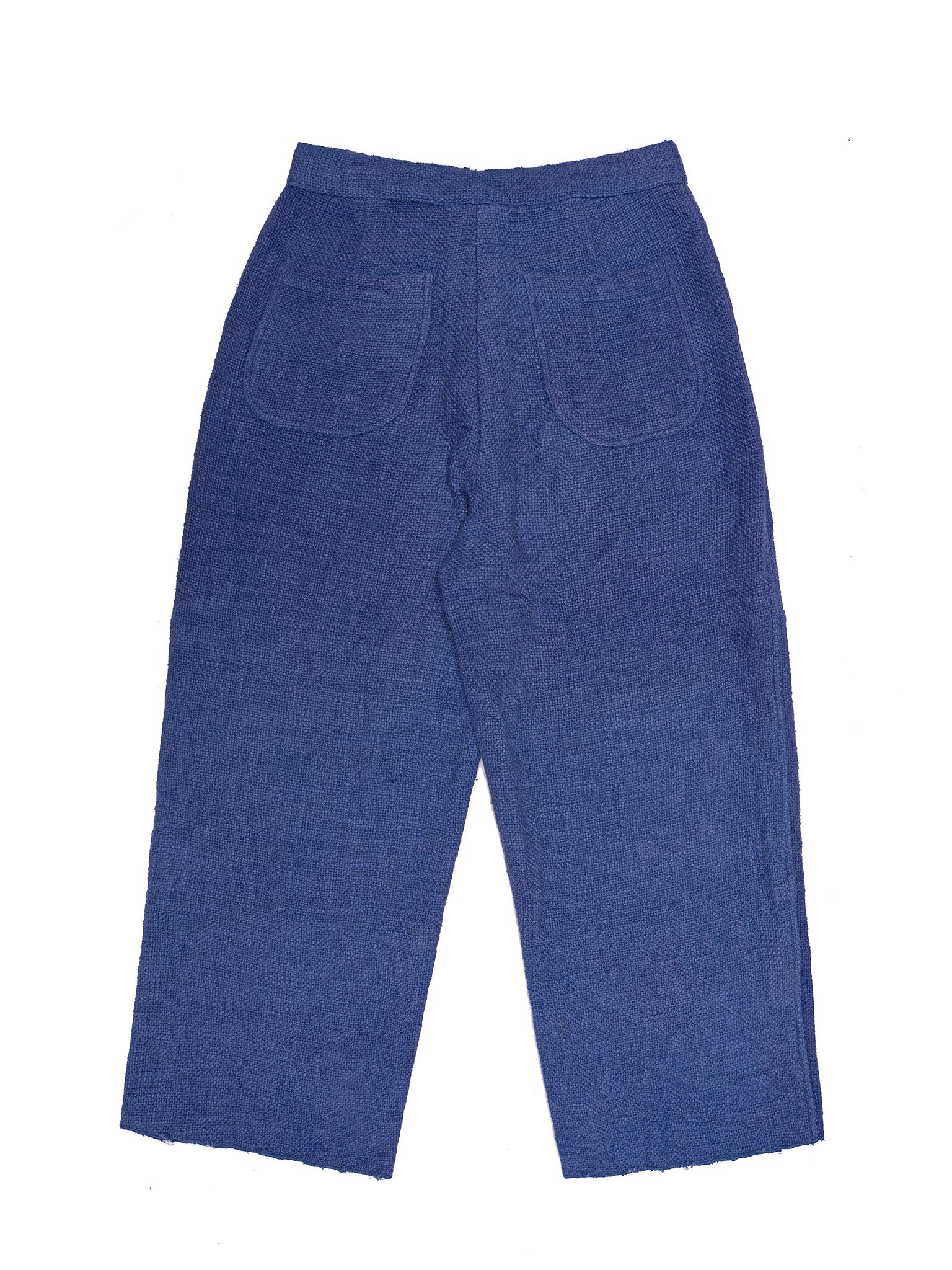 Blue pants on a white background