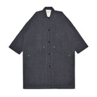 Dark gray coat with short sleeves on a white background