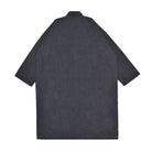 Dark gray short-sleeve shirt on a white background