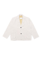 White blazer on a white background