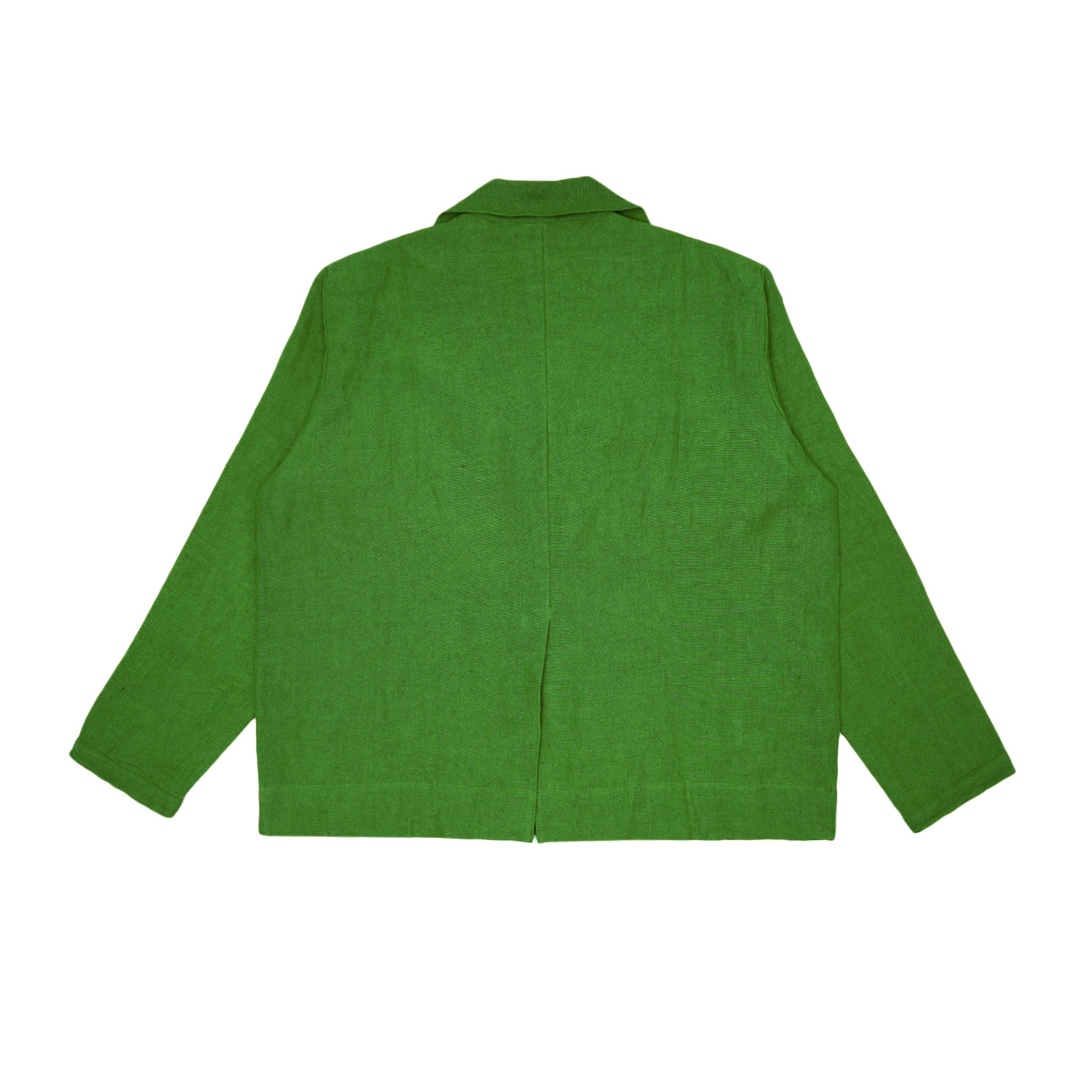 Green jacket on a white background