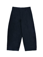 Black wide-leg pants on a white background