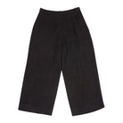 Black wide-leg pants on a white background