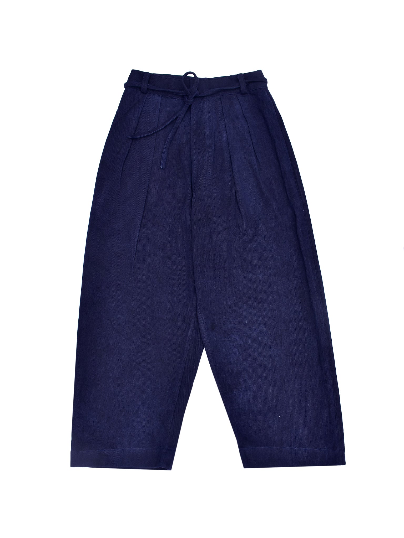 Navy blue pants on a white background