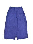 Blue wide-leg pants on a white background